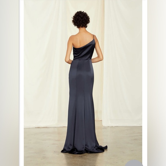 Amsale Kaia Black Bridesmaids Dress Size 6 - Picture 2 of 3